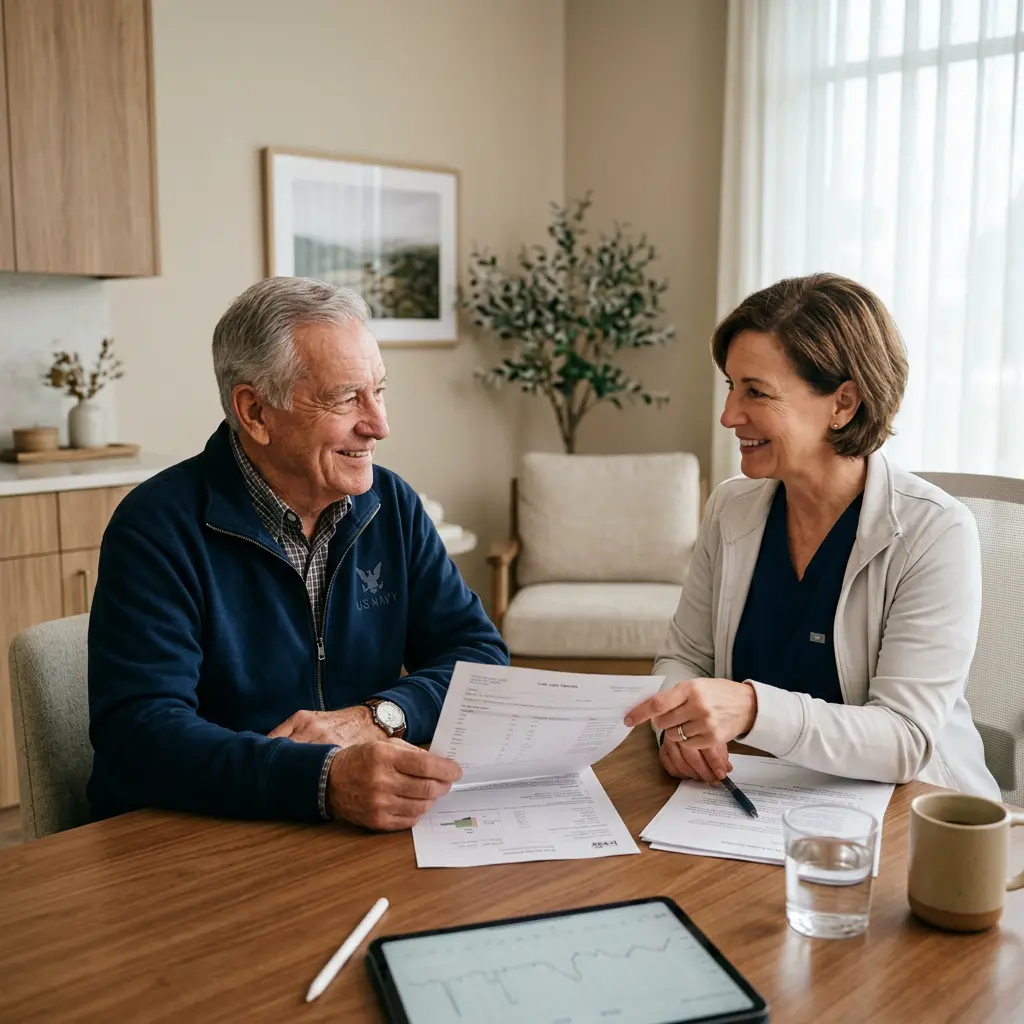 Clinician reviewing results with a patient