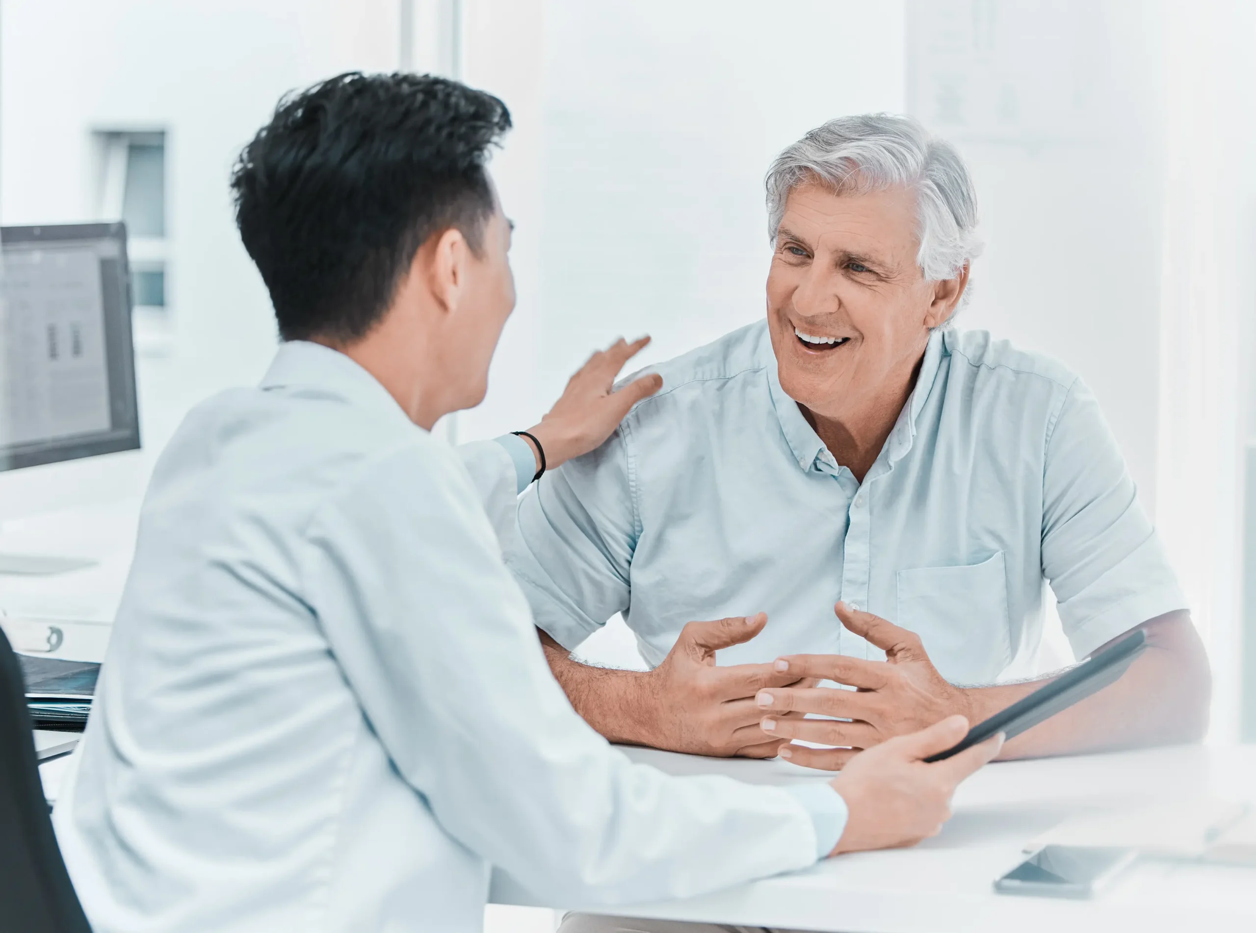 Provider talking with a patient